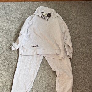 She Took My Gray Collared Sweat Set